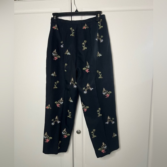 Vintage Talbots Embroidered Silk Blend Capri - Picture 6 of 8
